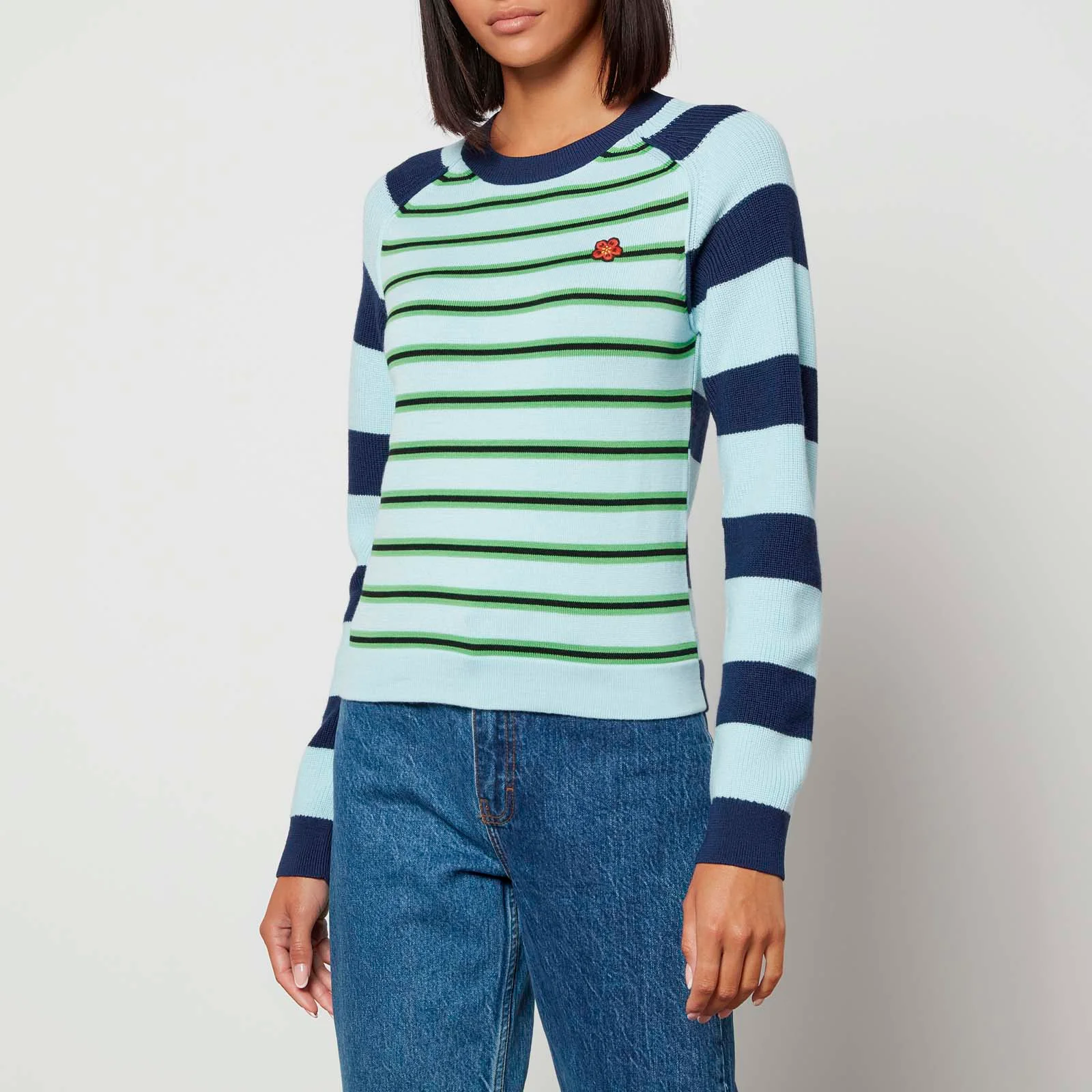 KENZO Striped Wool and Cotton-Blend Jumper Image 1