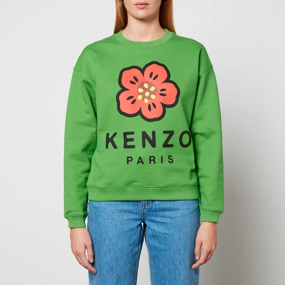 KENZO Printed Loopback Cotton-Blend Jersey Sweatshirt Image 1