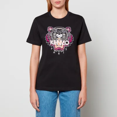 Kenzo Tiger Embroidered Cotton-Jersey T-Shirt