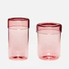 Hübsch Pop Storage Jars - Pink - Large (Set of 2) - Image 1