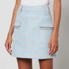 Shrimps Rose Checked Cotton-Jacquard Mini Skirt - Image 1