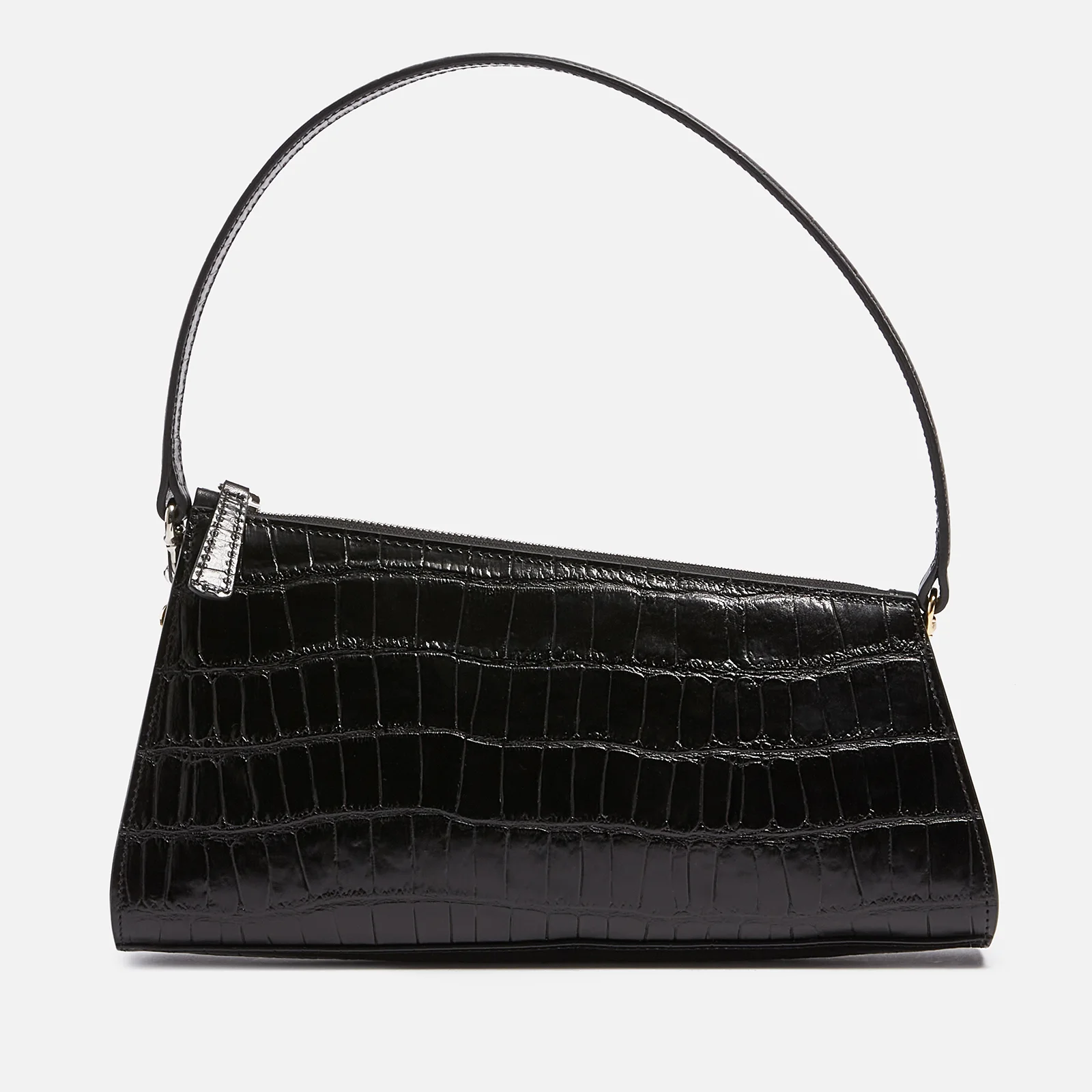 Little Liffner Women's Slanted Croc Baguette Bag - Black Image 1