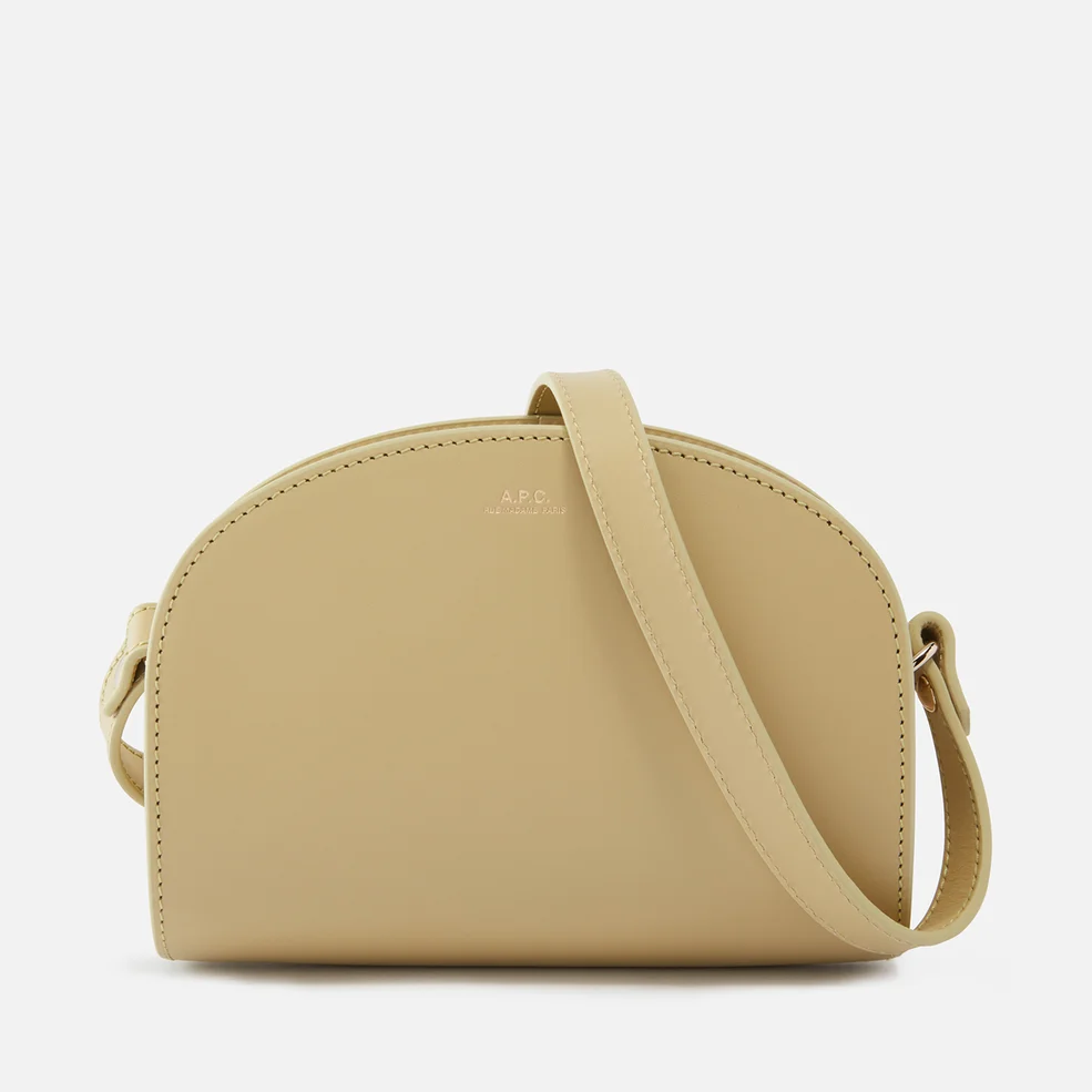 A.P.C. Mini Demi-Lune Leather Shoulder Bag Image 1