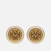 Tory Burch Women's Kira Guilloche Circle-Stud Earring - Tory Gold/Yellow/New Ivory Code - Image 1