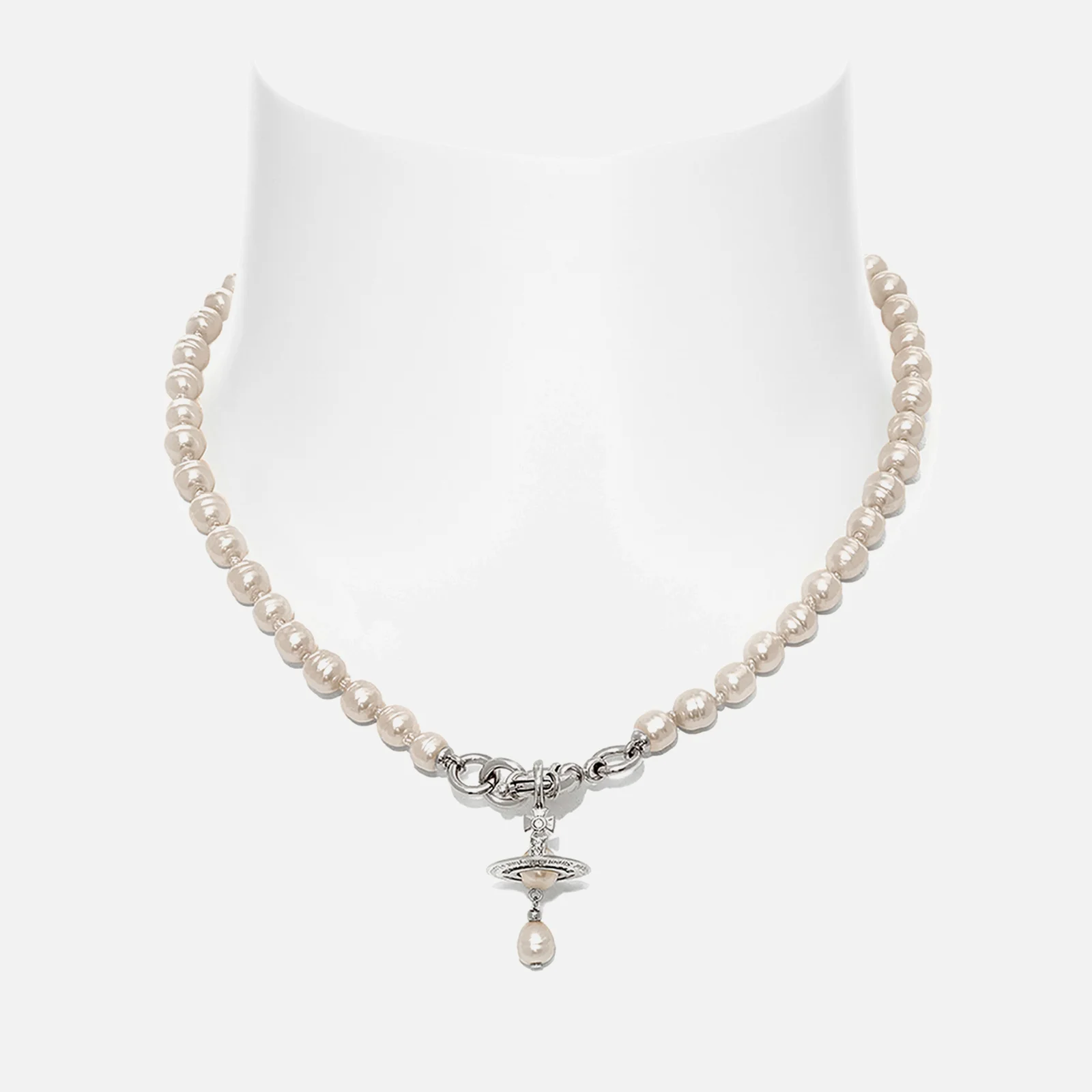 Vivienne Westwood Aleksa Platinum-Tone and Preciosa Pearl Necklace Image 1