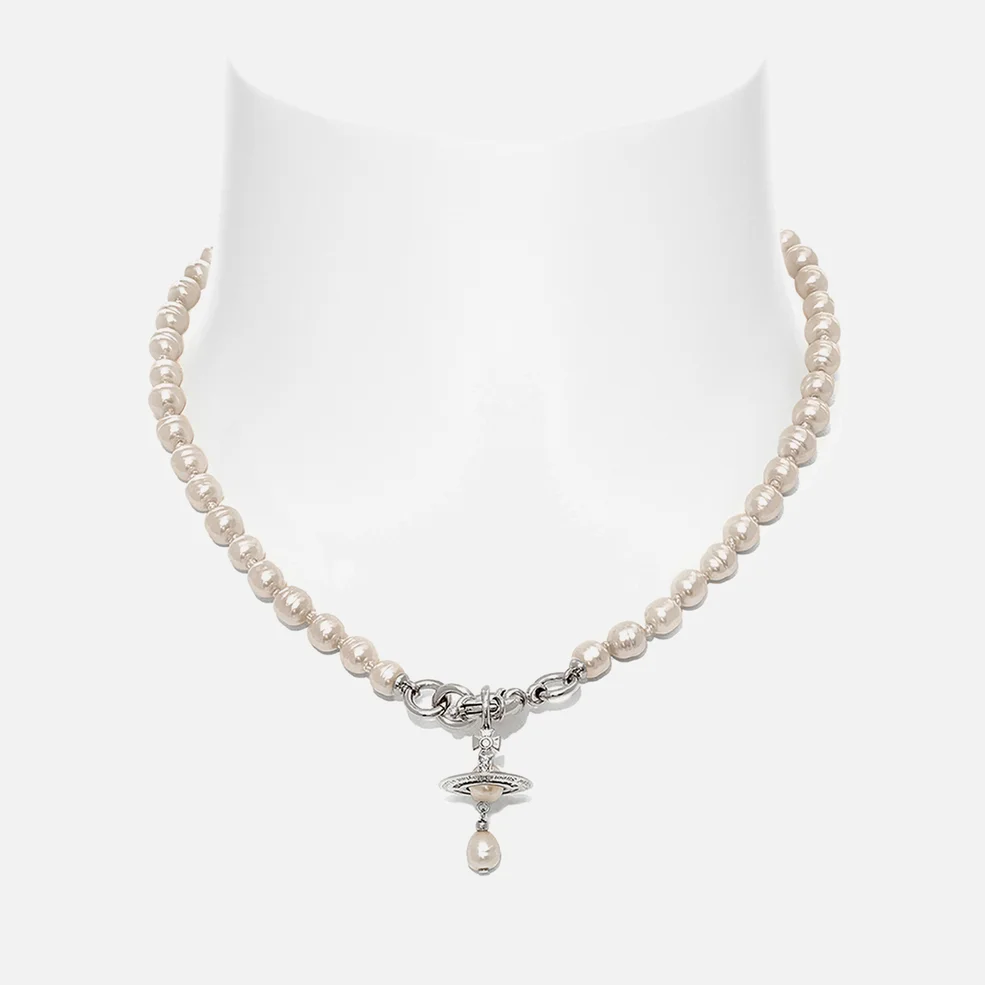Vivienne Westwood Aleksa Platinum-Tone and Preciosa Pearl Necklace Image 1