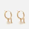 Vivienne Westwood Fenella Gold-Tone, Faux Pearl and Enamel Hoop Earrings - Image 1