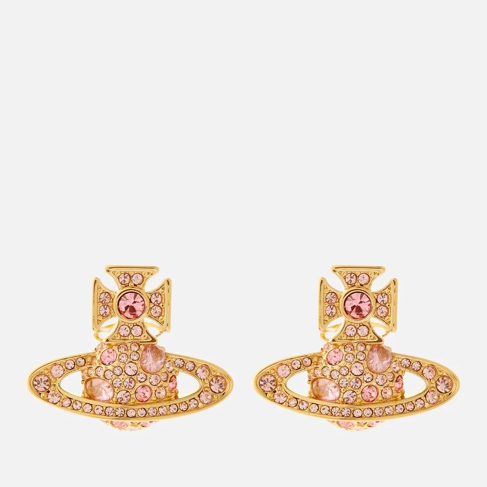 Vivienne Westwood Francette Bas Relief Gold-Tone and Crystal Earrings Image 1