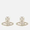 Vivienne Westwood Francette Bas Relief Platinum-Tone and Crystal Earrings - Image 1