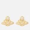 Vivienne Westwood Narcissa Gold-Tone Sterling Silver and Crystal Earrings - Image 1