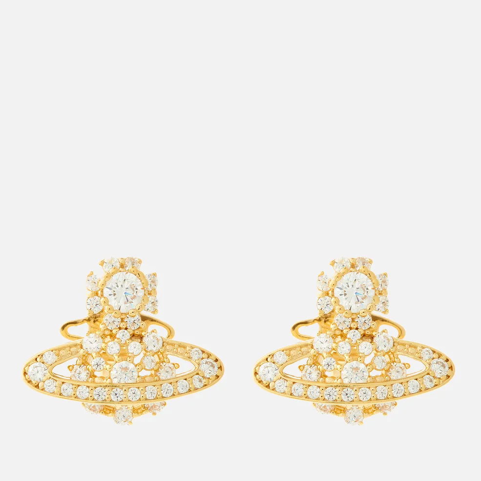 Vivienne Westwood Narcissa Gold-Tone Sterling Silver and Crystal Earrings Image 1