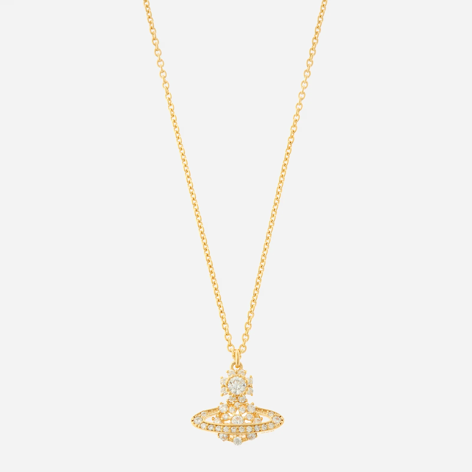 Vivienne Westwood Narcissa Gold-Tone Sterling Silver and Crystal Necklace Image 1