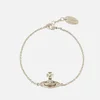 Vivienne Westwood Pina Bas Relief Silver-Tone and Crystal Bracelet - Image 1