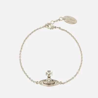 Vivienne Westwood Pina Bas Relief Silver-Tone and Crystal Bracelet