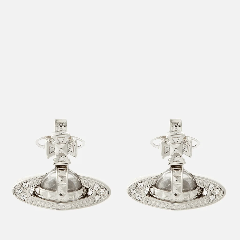 Vivienne Westwood Pina Bas Relief Silver-Tone and Crystal Earrings Image 1