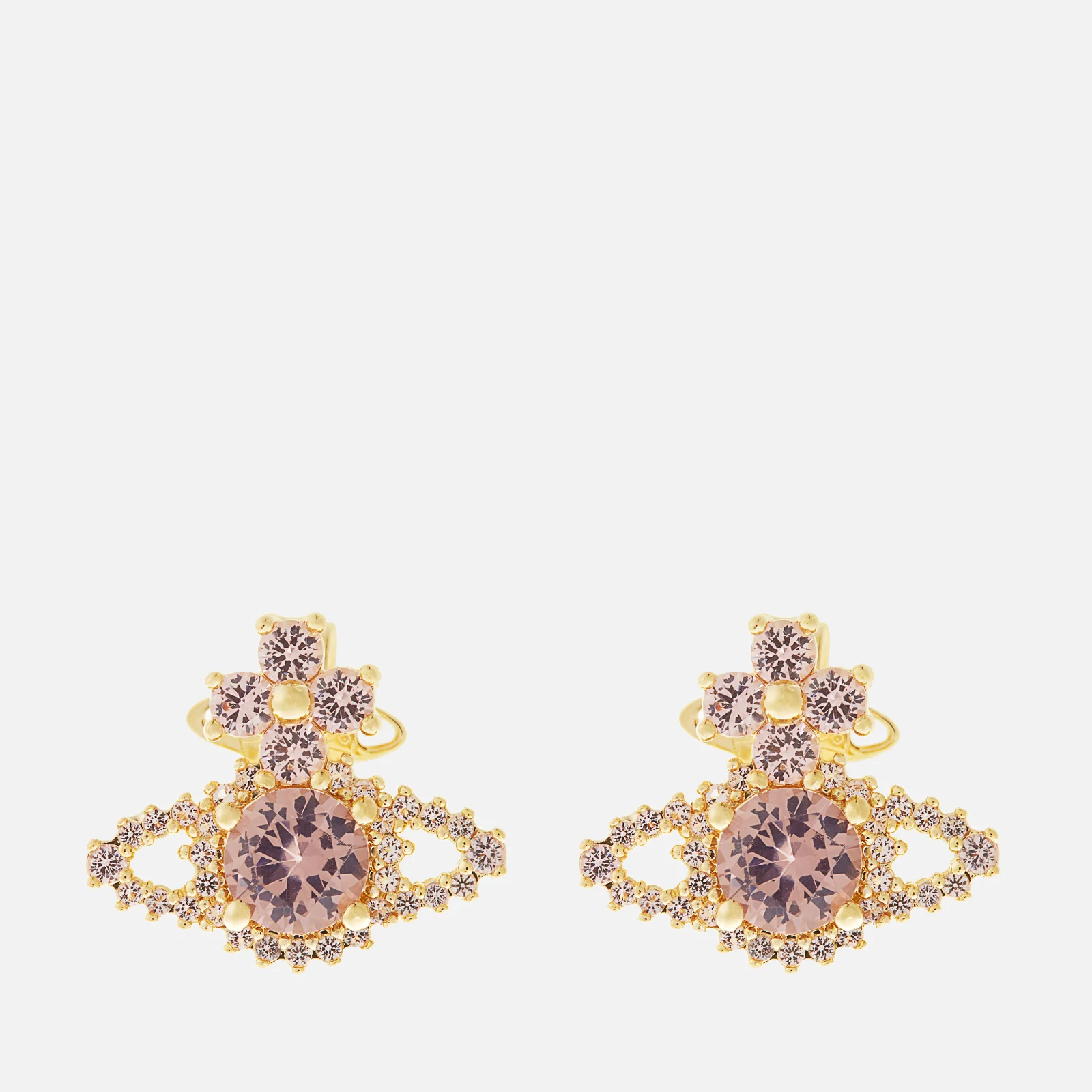 Vivienne Westwood Valentina Orb Gold-Tone Brass and Crystal Earrings Image 1