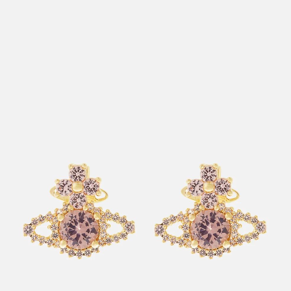 Vivienne Westwood Valentina Orb Gold-Tone Brass and Crystal Earrings Image 1