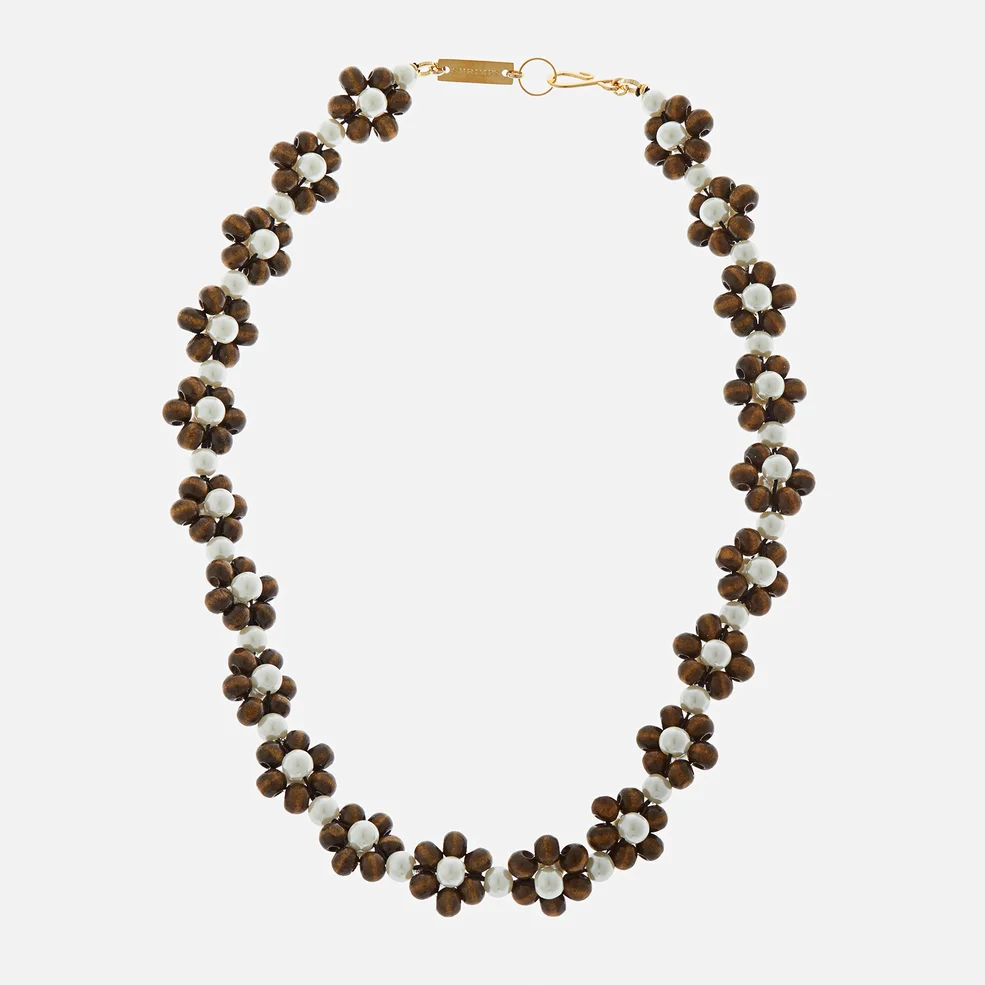 Shrimps Ross Floral Faux Pearl and Beaded Necklace Image 1