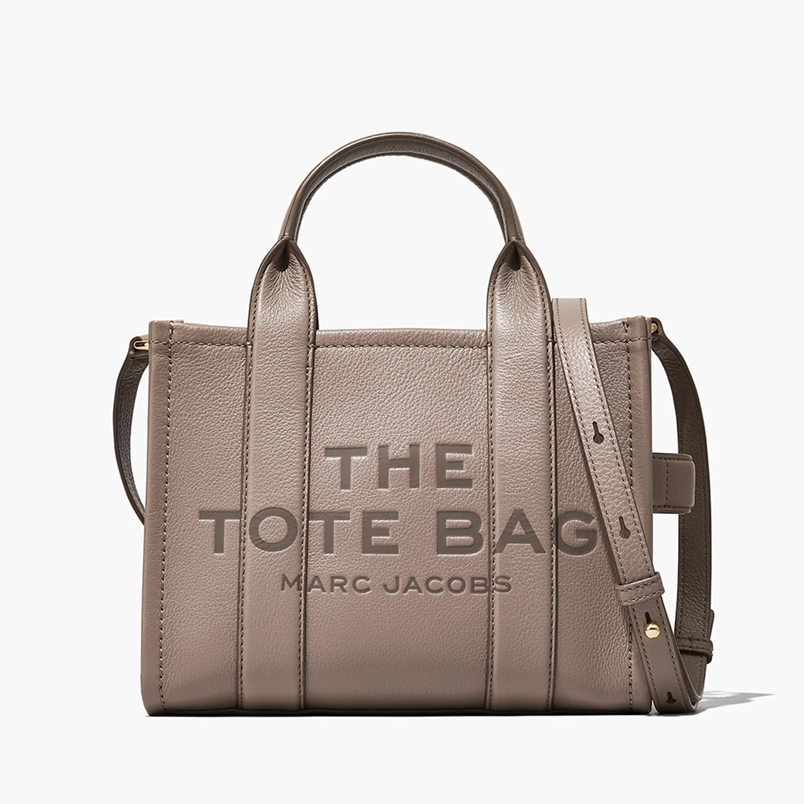 Marc Jacobs Women's The Small Leather Tote Bag - Cement Image 1