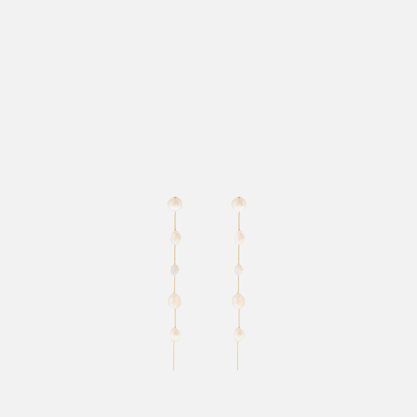 Cult Gaia Atum Brass and Freshwater Pearl Earrings Image 1