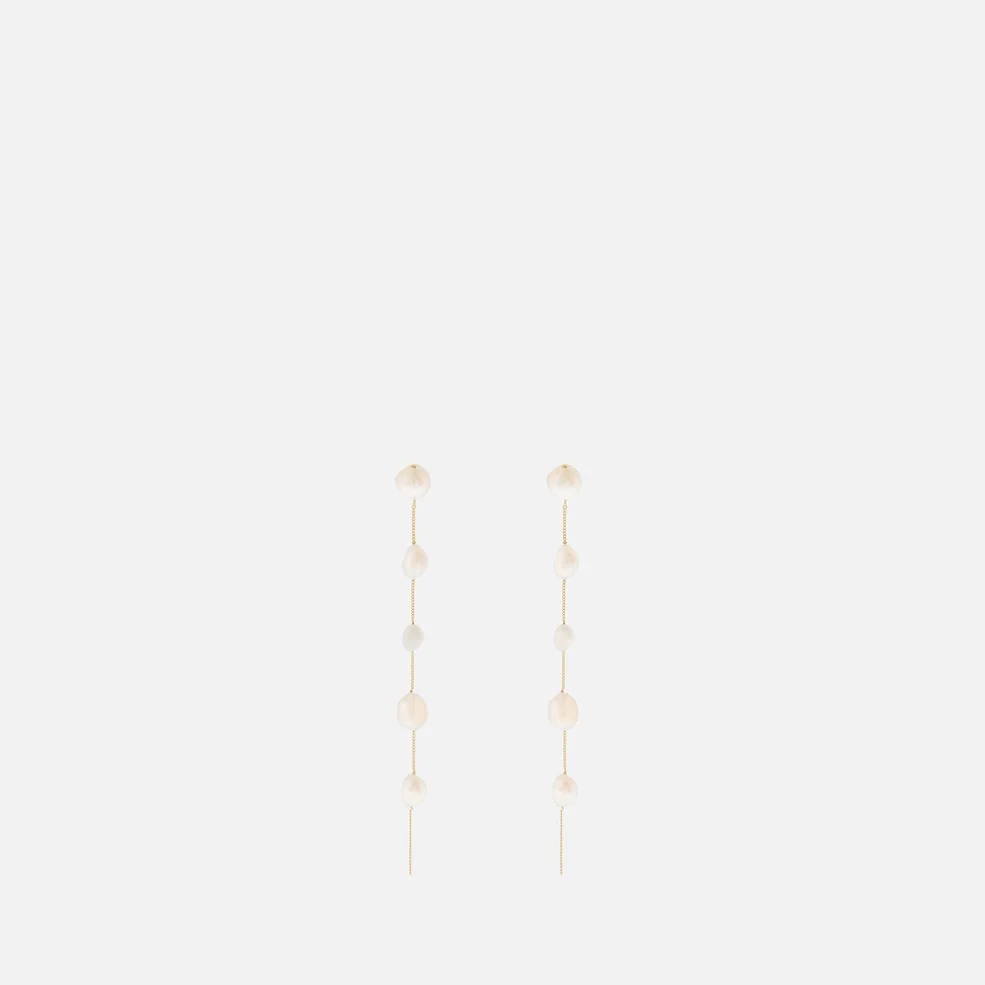 Cult Gaia Atum Brass and Freshwater Pearl Earrings Image 1