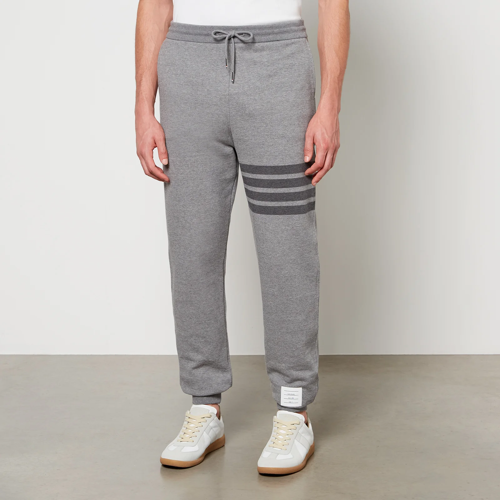 Thom Browne Men's Tonal 4-Bar Loopback Sweatpants - Medium Grey Image 1