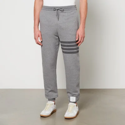 Thom Browne Men's Tonal 4-Bar Loopback Sweatpants - Medium Grey