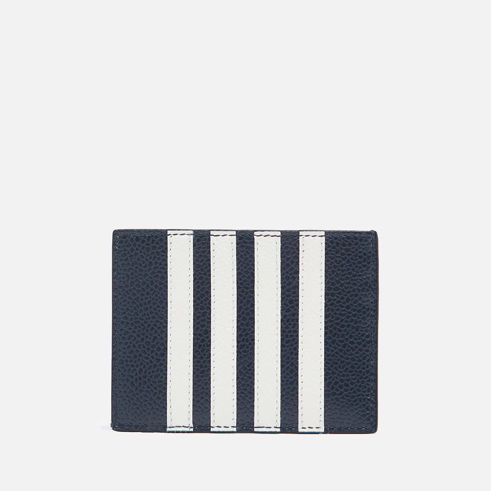 Thom Browne Men's 4-Bar Single Card Holder - Navy Image 1