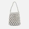 Yuzefi Small Woven Crystal-Embellished Vegan Leather Tote Bag - Image 1