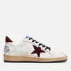 Golden Goose Ball Star Distressed Glittered Leather Trainers - UK 3 - Image 1