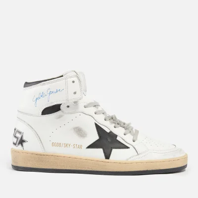 Golden Goose Sky-Star Distressed Leather High-Top Trainers