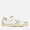 Golden Goose Superstar Distressed Leather and Suede Trainers - Image 1