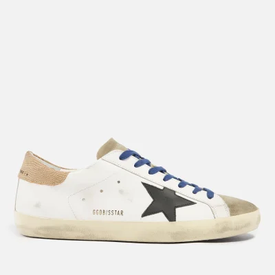Golden Goose Superstar Distressed Leather and Suede Trainers