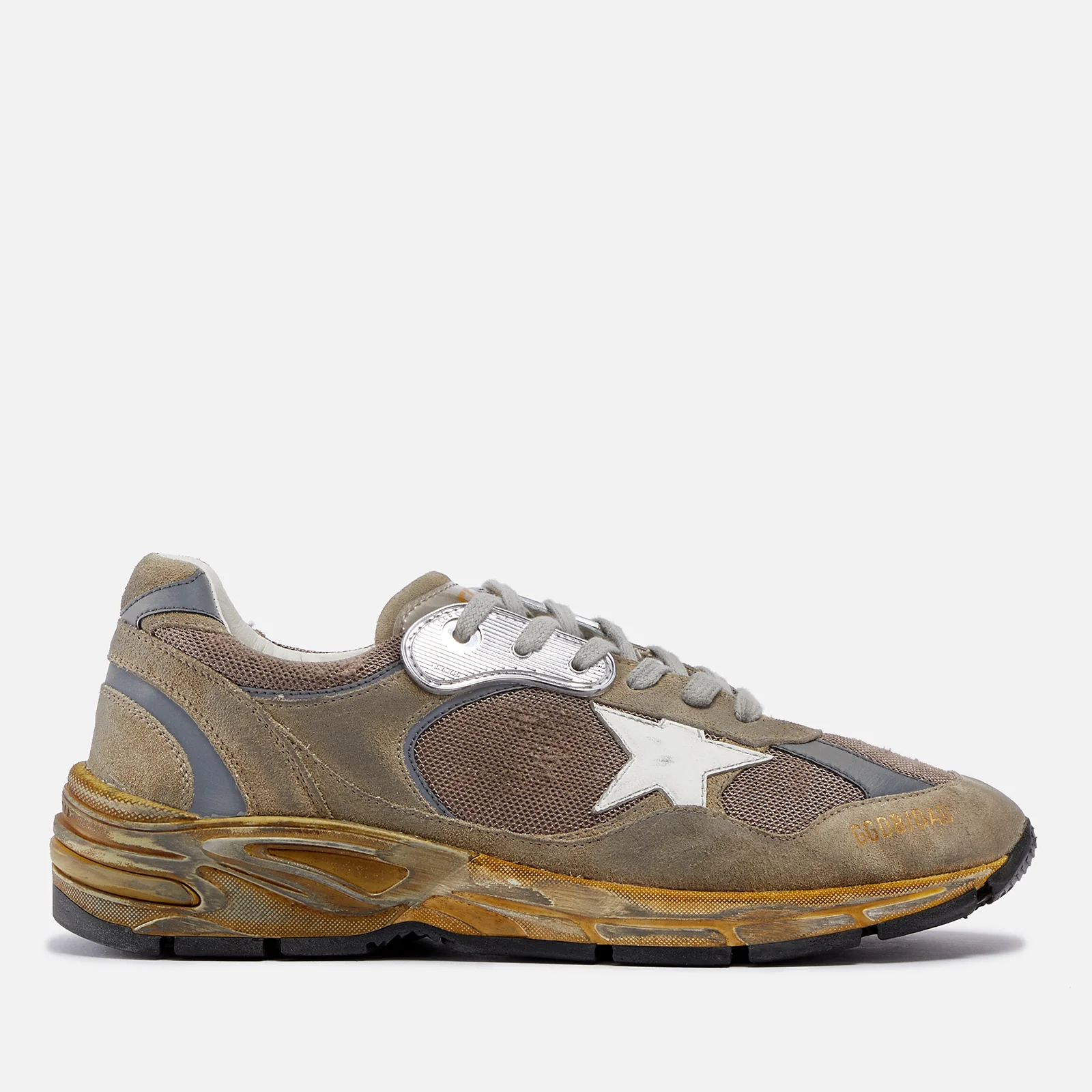 Golden Goose Dad-Star Distressed Leather, Mesh and Suede Trainers Image 1