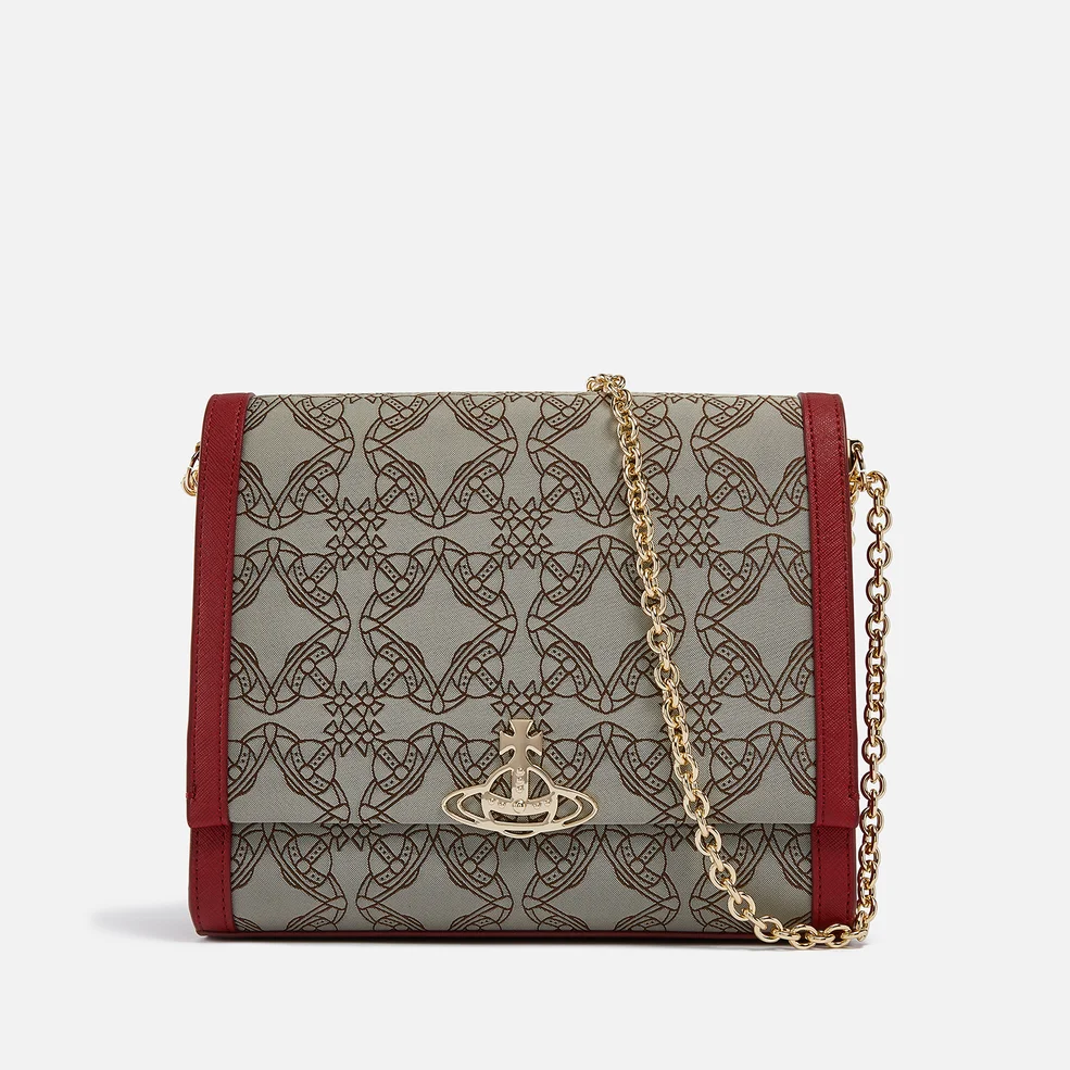 Vivienne Westwood Lucy Medium Jacquard and Faux Leather Bag Image 1