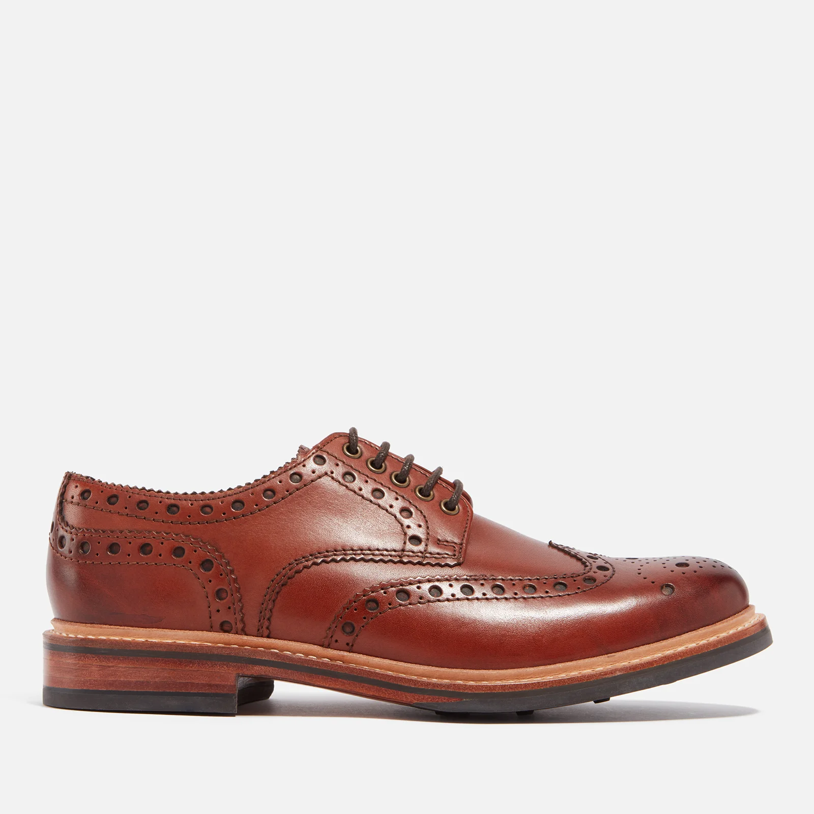 Grenson Men's Archie Handpainted Leather Brogues - Tan Image 1