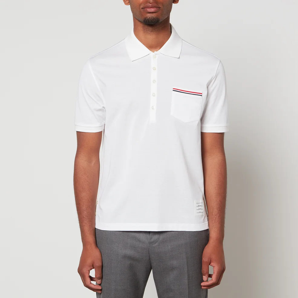 Thom Browne Men's Pocket Polo Shirt - White Image 1