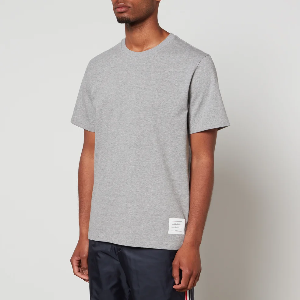 Thom Browne Men's Relaxed Fit T-Shirt - Light Grey Image 1