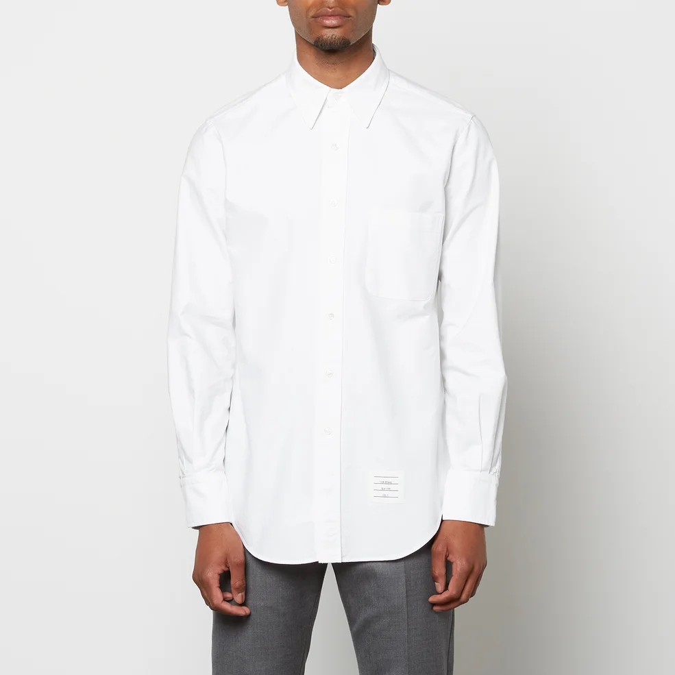 Thom Browne Men's Classic Fit Oxford Shirt - White Image 1