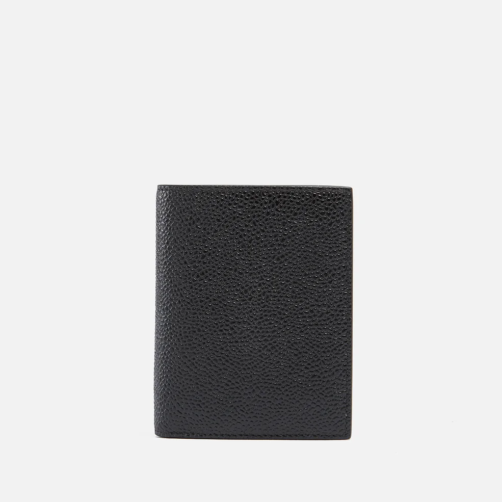 Thom Browne Men's Billfold Wallet With Coin Compartment - Black Image 1
