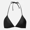 Ganni Women's Triangle Bikini Top - Black - Image 1