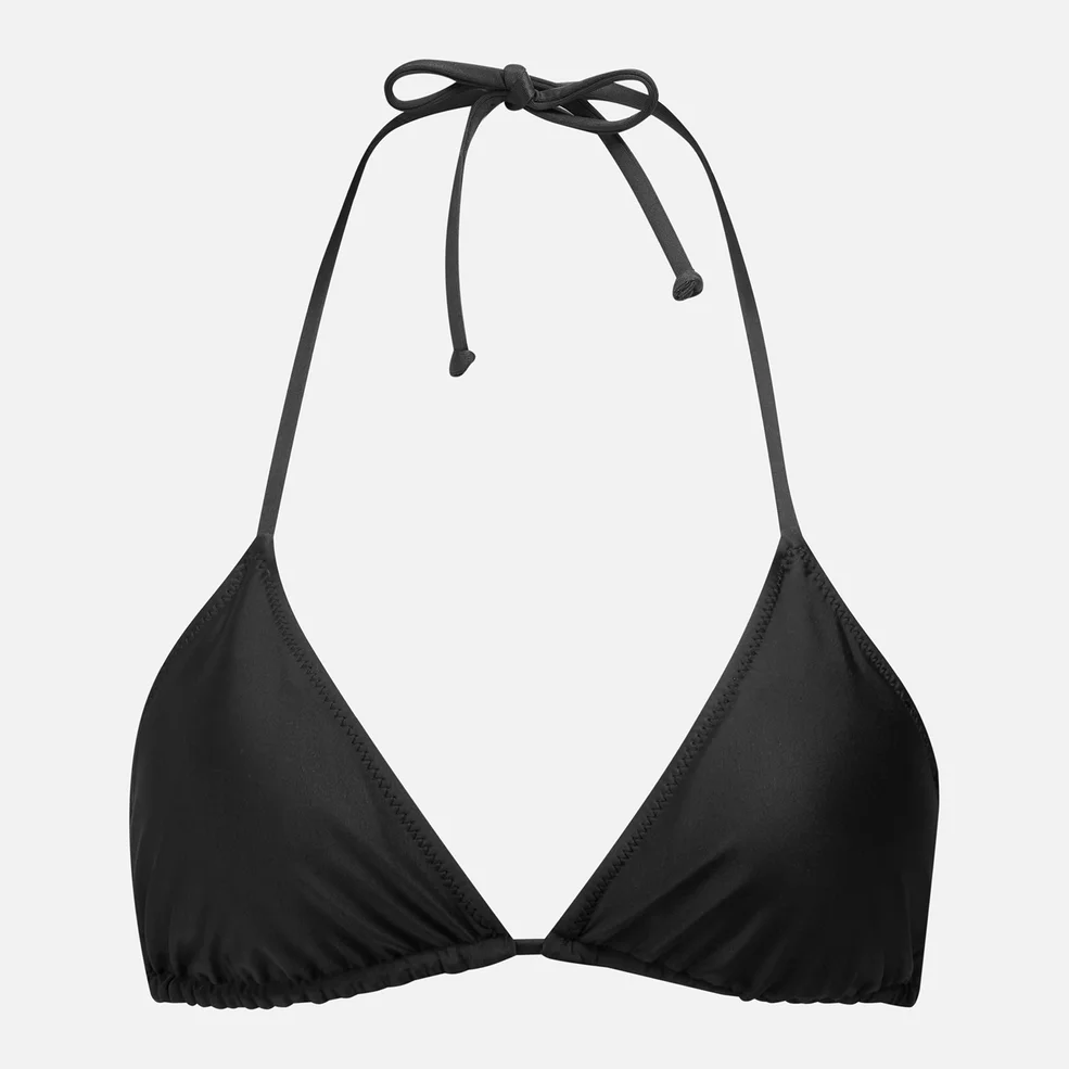 Ganni Women's Triangle Bikini Top - Black Image 1