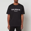 Balmain Men's Straight Fit Printed T-Shirt - Black/White - Image 1