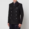 Balmain Double-Breasted Wool-Blend Peacoat - Image 1