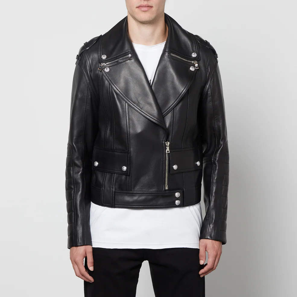Balmain Leather Biker Jacket Image 1
