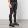 Balmain Ribbed Washed Denim Skinny Jeans - Image 1