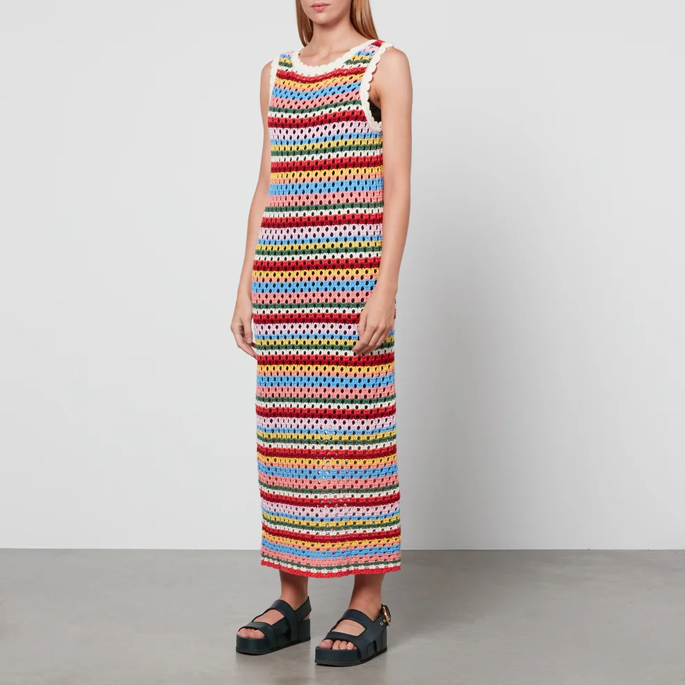 Kitri Women's Bunty Blanket Stripe Midi Dress - Multi Image 1