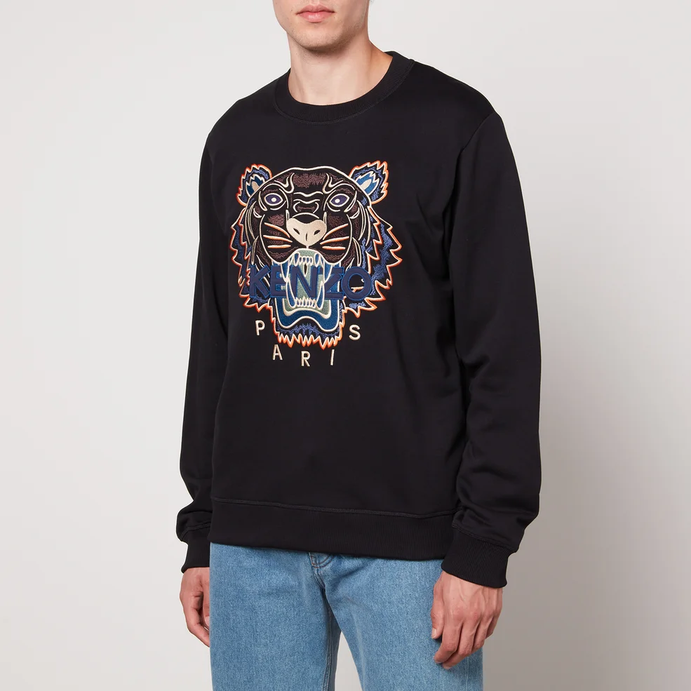 KENZO Tiger Embroidered Cotton-Jersey Sweatshirt Image 1