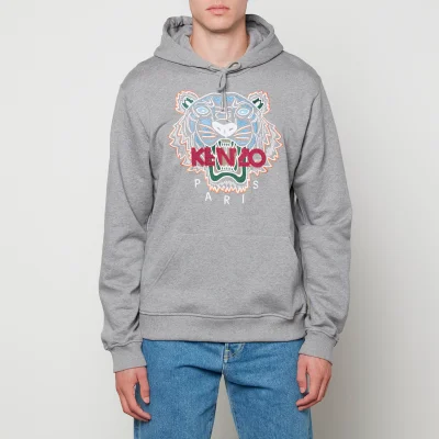 KENZO Tiger Embroidered Appliquéd Cotton-Jersey Hoodie