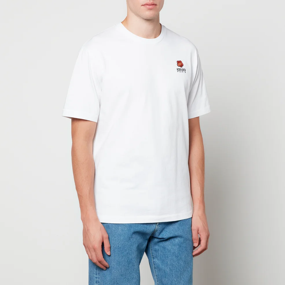 KENZO Crest Embroidered Cotton T-Shirt Image 1